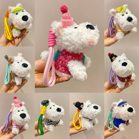 Peluches Coréennes Adorables Chien West Highland Style Pastoral, Jouets en Peluche Douce, Poupées en Peluche, Pendentifs de Sac, Porte-clés, Ornements - Vente en Gros