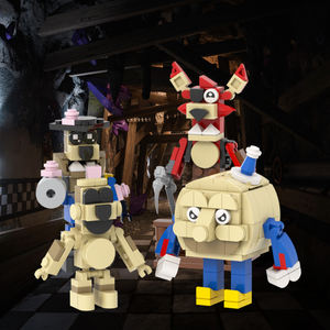 MOC1644 sonnolenta luna Foxy capitano Springlock 266 pz mattoncini cinque notti a cinque Set da gioco assemblare blocchi da costruzione per bambini giocattoli regalo - Product Image 3