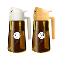 Verseur de pulvérisateur d'huile en verre à double usage de 470ml pour Amazon Offre Spéciale canette d'huile étanche pour friteuse à air ensemble d'outils de cuisson