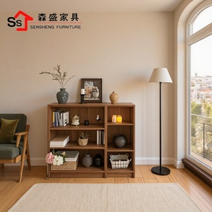 Bibliothèque de rangement <span class=keywords><strong>Billy</strong></span> Bamboo au design minimaliste moderne, modulable, sur pied, pour salon - Product Image 2