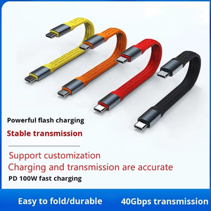 Siêu ngắn Loại-C bện cáp TPE Áo khoác <span class=keywords><strong>USB</strong></span> 2.0 2A nhanh chóng sạc điện thoại di động ngân hàng <span class=keywords><strong>Silicone</strong></span> Tai nghe sạc dữ liệu - Product Image 3