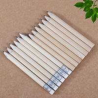 Crayon de golf hexagonal miniature en bois naturel de 3,5 pouces, personnalisé avec logo promotionnel, en gros, pas cher, avec mine noire, pour le bureau et l'école