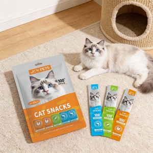 Nuovo Arrivo All'ingrosso JOY PETS Confezione 3 in 1 Cibo Umido per Gatti da Leccare Senza Cereali Snack Naturale per Gatti Bocconcini Cremosi per Gatti - Product Image 1