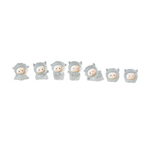 Figuras de Ovejas Adorables, Miniaturas de Resina 3D Brillantes que Brillan en la Oscuridad, Colgantes de Arte Coleccionables, Accesorios para Manualidades - Product Image 1