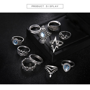 Anillo de plata con diseño para mujer, joyería sencilla a la moda, <span class=keywords><strong>anillos</strong></span> apilables chapados en oro, con estilo - Product Image 4
