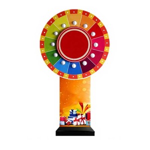 Ruleta de Premios Digital LED para Interiores/Exteriores, Rueda de la Fortuna Electrónica para Eventos, Juegos de Lotería, Parques de Diversiones Interactivos, Metálica - Product Image 1