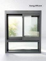 Ventana Corredera de Aluminio Moderna YATTON con Certificación CE, Diseño Horizontal, Sistema de Seis Rieles, Resistente al Viento, Eficiente Energéticamente, para Escuelas y Cocinas