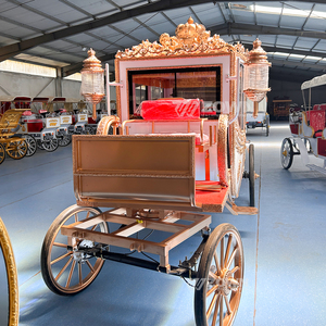 Chariot électrique haut de gamme à toit couronné avec motifs floraux complexes pour location de mariage de luxe et exposition commerciale - Product Image 5