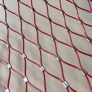 Balustrade en treillis métallique inox, maille de 40x40 mm, <span class=keywords><strong>filet</strong></span> flexible pour la sécurité des escaliers et des balcons - Product Image 2