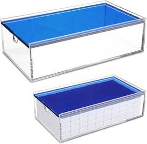 Boîte de rangement pour Mahjong en acrylique transparent de qualité supérieure, personnalisable, empilable, avec couvercle pour le rangement des tuiles et l'affichage à domicile - Product Image 1