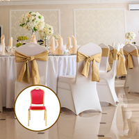 Chaise de banquet empilable en métal pour l'intérieur et l'extérieur, idéale pour les hôtels, restaurants et événements (vente en gros)