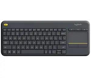 Logitech K400 Plus Keyboard Sentuh Nirkabel, untuk TV Terhubung PC