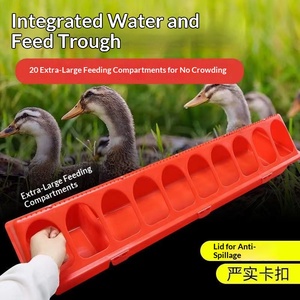 Comedero y Bebedero Largo con Múltiples Orificios <span class=keywords><strong>para</strong></span> Pollos, Patos y Gansos, 30 cm - Product Image 3