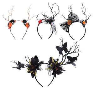 Pafu Halloween Hair Accessories Light Up Headband Halloween Headbands Scary Witch Hat Headband Halloween Decor