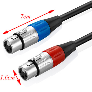 Bochara 3.5mm stéréo <span class=keywords><strong>Jack</strong></span> mâle vers double <span class=keywords><strong>XLR</strong></span> <span class=keywords><strong>femelle</strong></span> OFC câble Audio feuille + tressé blindé Audio professionnel 1m 2m 3m - Product Image 6