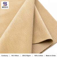 Tissu en velours côtelé 200-210 g/m², chaud, doux, durable, respirant, 100 % coton, pour vestes, pantalons, manteaux, sacs, filles