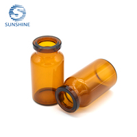 Flacon en verre tubulaire ambré stérile de 10 ml, flacon d'injection lyophilisé pour l'emballage pharmaceutique, directement de l'usine
