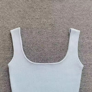 Body da <span class=keywords><strong>donna</strong></span> personalizzato in fabbrica Set <span class=keywords><strong>corti</strong></span> gilet sportivo con collo quadrato personalizzato <span class=keywords><strong>pantaloni</strong></span> da Jogger con coulisse da <span class=keywords><strong>donna</strong></span> Set da Jogger 2 pezzi - Product Image 5