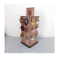 Support de présentation rotatif en MDF pour bijoux, sur mesure, nouveau design, pour boutique de cadeaux