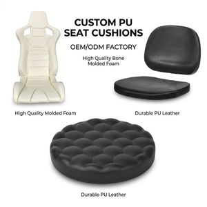 Cojín de Asiento de <span class=keywords><strong>Espuma</strong></span> PU con Logotipo Personalizado, Precio de Fábrica al por Mayor, OEM ODM, Cojín Ergonómico Ortopédico <span class=keywords><strong>para</strong></span> Silla de Oficina, Cojín <span class=keywords><strong>para</strong></span> Asiento de Carreras - Product Image 1