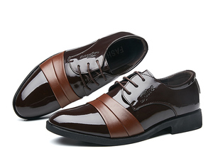 <span class=keywords><strong>Scarpe</strong></span> Eleganti da Uomo Nere Lucide di Alta Qualità 2026, Personalizzate in Fabbrica, Vendita all'Ingrosso, Fatte a Mano, in Pelle Traspirante - Product Image 6