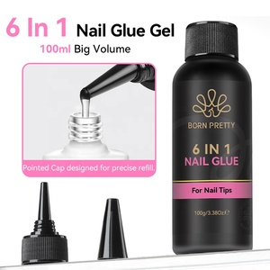 BORN PRETTY High Quality 6 in 1 <strong>Nail</strong> Gel Polish Refill Package 100g Multifunction Brush on <strong>Nail</strong> Tips Glue Gel for Press on <strong>Nails</strong> - Product Image 3