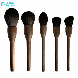 pinceaux de maquillage en bois, 40 pièces, brosses écologiques vegan, manche en bois, en bambou, accessoire de maquillage - Product Image 4