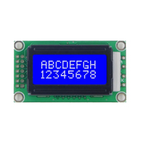 Module LCD 0802 caractères STN (bleu) Affichage monochrome Faible consommation d'énergie Réponse rapide Interface SPI Résolution 40x16 LED