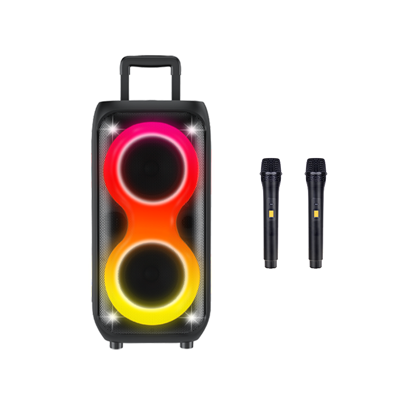 Двойной 6,5-дюймовый динамик для Bluetooth-тележки с подсветкой RGB Портативный Аудио-развлекательный для мобильных телефонов