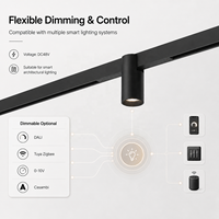 Rail magnétique ultra-fin pour éclairage de plafond moderne et minimaliste, modules LED linéaires encastrés, CRI90, sans scintillement, IP44, dimmable