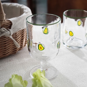 Vaso <span class=keywords><strong>de</strong></span> vidrio pintado a mano con diseño transfronterizo, taza <span class=keywords><strong>de</strong></span> desayuno con relieve, nuevas copas <span class=keywords><strong>de</strong></span> vino <span class=keywords><strong>de</strong></span> tallo corto - Product Image 4