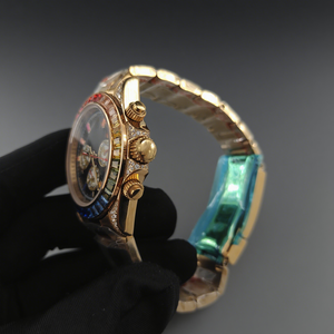 Montre mécanique de luxe pour homme, marque haut de gamme, chronographe automatique multifonctionnel, diamètre du cadran 41 mm, montre arc-en-ciel pour homme - Product Image 2