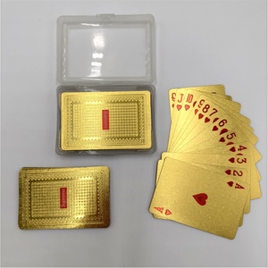 Nhà máy tùy chỉnh Vàng foill PVC nhựa không thấm nước chơi thẻ với trường hợp nhựa New cờ Bạc Trò chơi thẻ để thưởng thức - Product Image 2