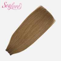 Extensiones de Cabello Genius Weft al por Mayor, Proveedor, Fabricante, Directo de Fábrica, Calidad de Salón, Cabello Humano Marrón de 14 Pulgadas