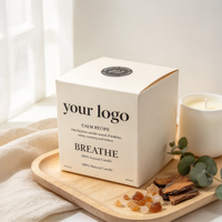 Boîte cadeau pour bougie imprimée en couleur, boîte d'emballage de luxe pour bougie aromatique avec logo personnalisé pour la fragrance d'intérieur