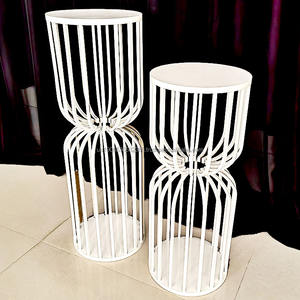 Furun Wedding Cake Stands Plinthe en acier inoxydable Piédestal Cylindre Dessert Table pour événement Party Decor - Product Image 2