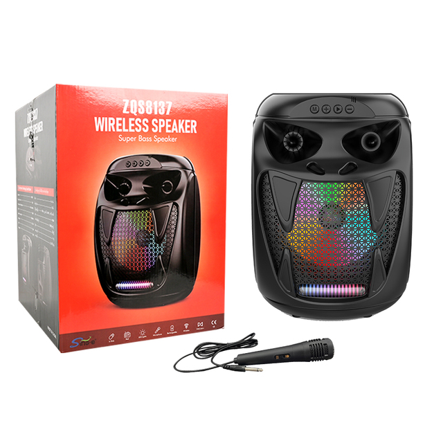 SING-E ZQS8137 Multifunction Portable Big Size Karaoke Party Speakers Box 8 Inch Dj Fm Radio with bluetooth Sound Speaker