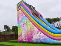 Glissières d'eau gonflables de maison de rebond de qualité commerciale toboggan gonflable géant