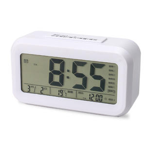 Reloj despertador inteligente con pantalla digital, calendario de temperatura, rectángulo rosa, funciona con pilas, para estudiantes, regalo para niños - Product Image 2