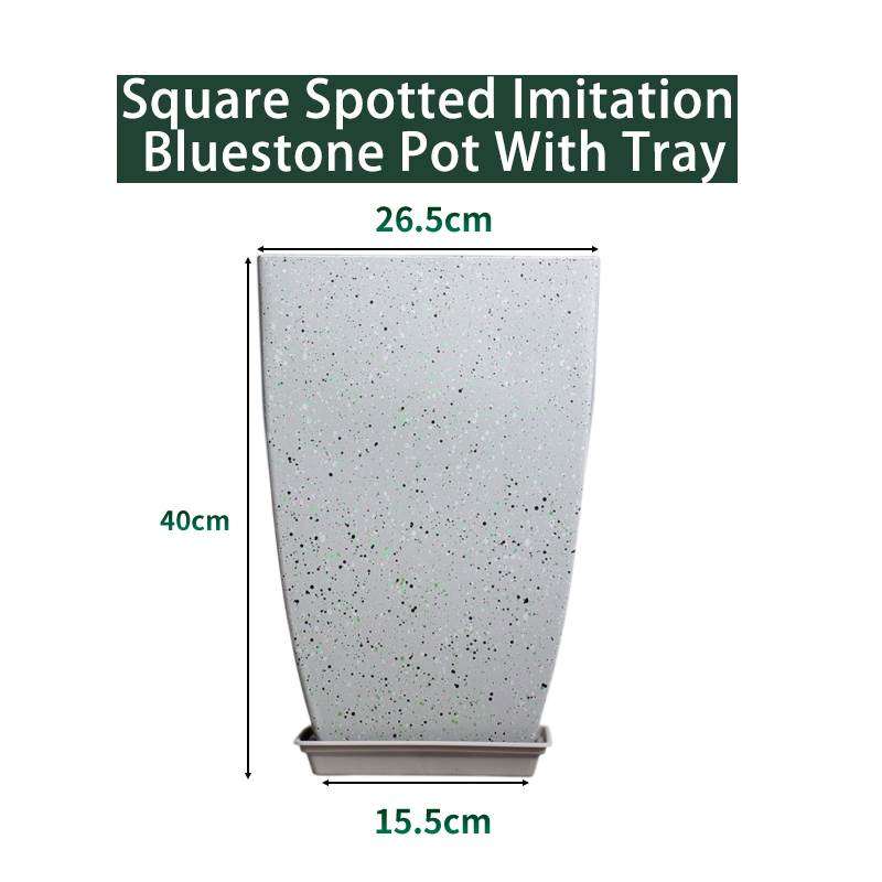 10,5 pulgadas cuadrado manchado imitar bluestone pot con tary