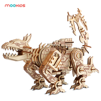 Kit de puzzle 3D en bois unisexe chinois, modèle de robot à construire soi-même pour enfants de 8 ans, jouets de montage populaires pour enfants