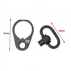 1,25 pulgadas de acero inoxidable QD Sling Swivel <span class=keywords><strong>Keymod</strong></span> adaptador Rail Mount Kit con QD Swivel incluido - Product Image 5
