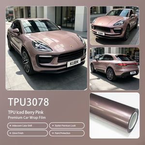 Película de Vinilo para Automóviles TPU Color Rosa Pasión, Vinilo para Envolver Automóviles Completamente, Auto Reparable, 7.5mil, Proveedor de Película Automotriz - Product Image 2