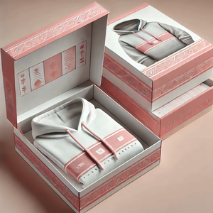 Ropa de invierno de cartón biodegradable ecológica, ropa de calle, <span class=keywords><strong>sudaderas</strong></span> con capucha, caja de embalaje, esponja en relieve personalizada - Product Image 6