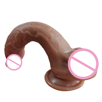 Ultra-Leidenschaftliches Erwachsenen-Silikon-Sexspielzeug Penis Anal Vibrator Dildo für Frauen Extra Starke Saugkraft Selbstbefriedigungs-Massagegerät
