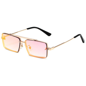 Wholesale High Quality 2022 New Style Guangdong Metal Frame Small <b>Square</b> 8 Colors Full Rim UV400 PC Lenses Brand <b>Sunglasses</b> - Product Image 5