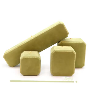 Wholesale Square Bangle Jewelry Packaging Set <b>Box</b> Simple Luxurious Modern <b>Ring</b> Pendant Bracelet Matcha Green Fine Gift Boxes - Product Image 2