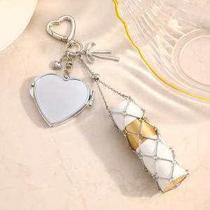 Stainless Steel <b>Bag</b> <b>Charm</b> Star Shape Heart Mirror Women's Fashion Pendant For Gift Yiwu Origin BL010034 - Product Image 2