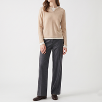 Pull en cachemire pur pour femme, col rond, vêtements d'hiver de luxe, service OEM disponible
