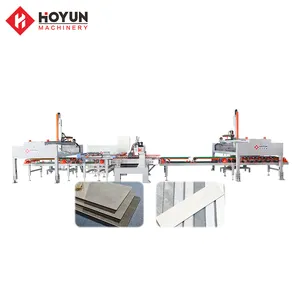 HOYUN wet type glazed tile cutting grinding chamfering product line machines